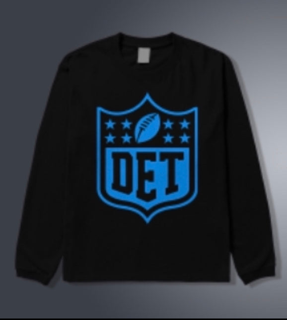 Detroit football long sleeve t shirt