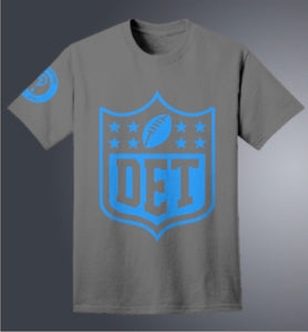 Detroit football short sleeve (Gray)
