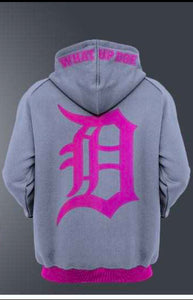 Pink and Gray Hoodie
